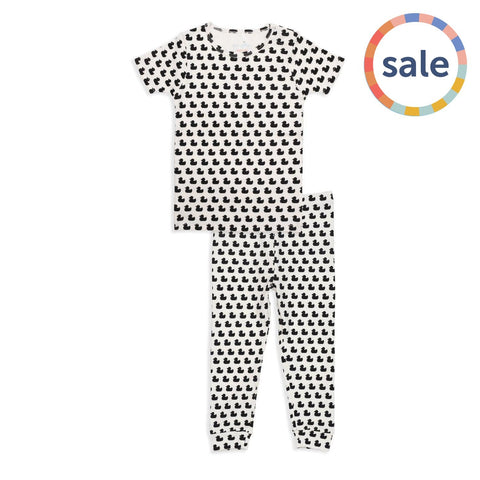 many ducks black organic cotton magnetic toddler pjs - pants-Magnetic Me