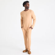 men's doe waffle modal long sleeve jogger set