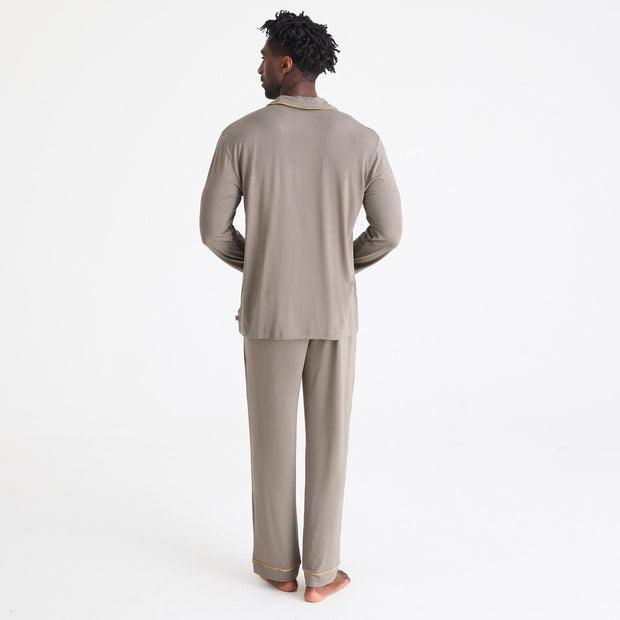 men's fresh brew modal magnetic classic with a twist long sleeve pajama set