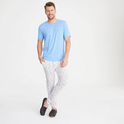 men's good vibe on the tide modal short sleeve jogger set-Magnetic Me
