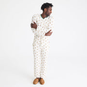 men's merry and bright modal magnetic classic with a twist long sleeve pajama set