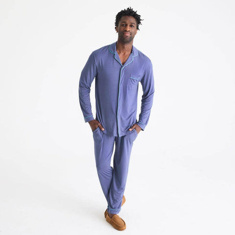 men's starless night modal magnetic classic with a twist long sleeve pajama set