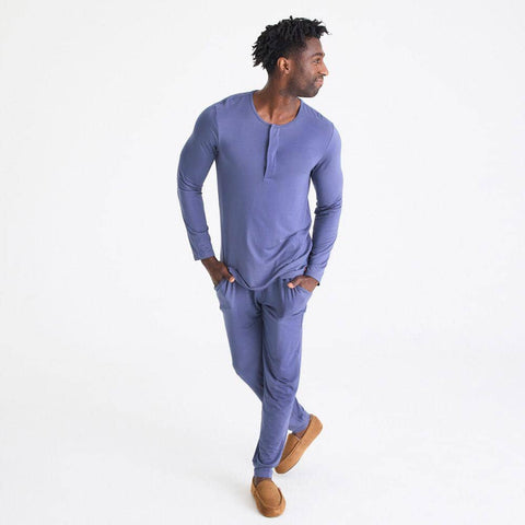 men's starless night modal magnetic henley jogger set