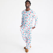men's wake me up before you cocoa modal magnetic classic with a twist long sleeve pajama set
