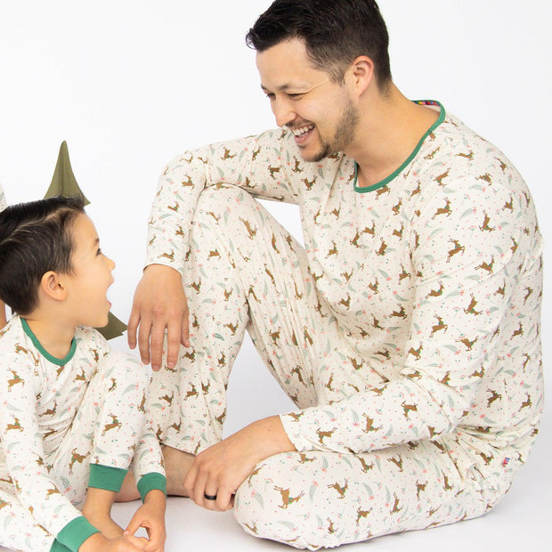 men's merry and bright modal signature long sleeve pajama set