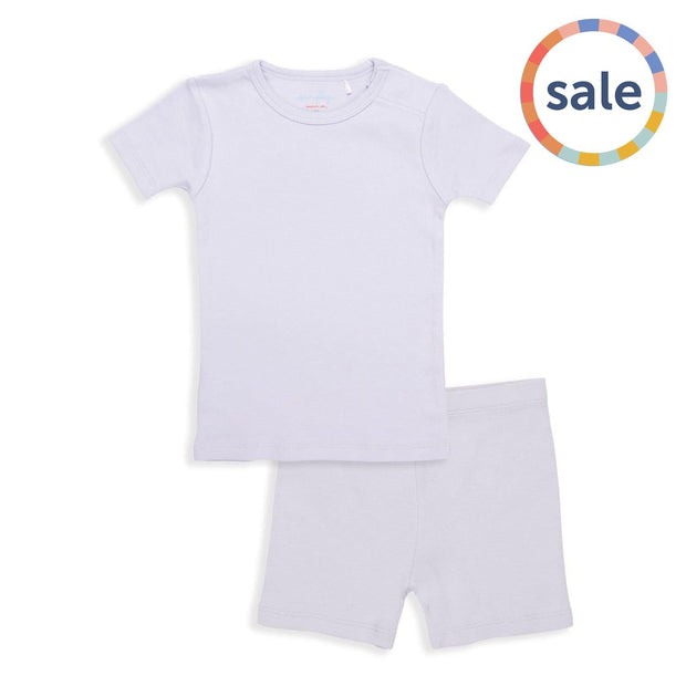 misty lilac organic cotton magnetic toddler pjs - shorts-Magnetic Me