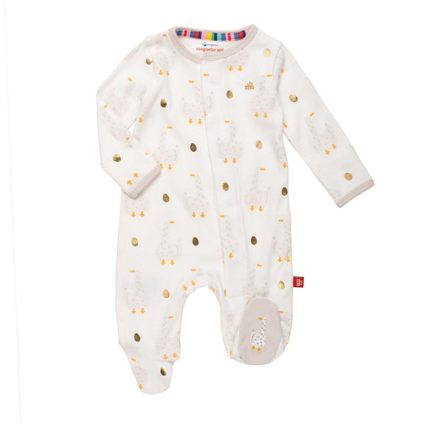 mummy goose organic cotton magnetic parent favorite footie