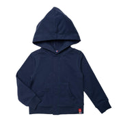 navy blue organic cotton magnetic hoodie