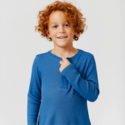 dark blue waffle modal magnetic henley top