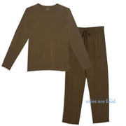 Olive Modal Long Sleeve PJs - Men-Magnetic Me