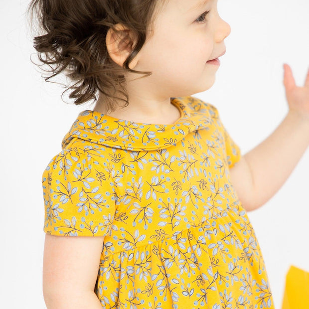 olive my love organic cotton magnetic little baby dress + diaper cover set