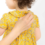 olive my love organic cotton magnetic little baby dress + diaper cover set