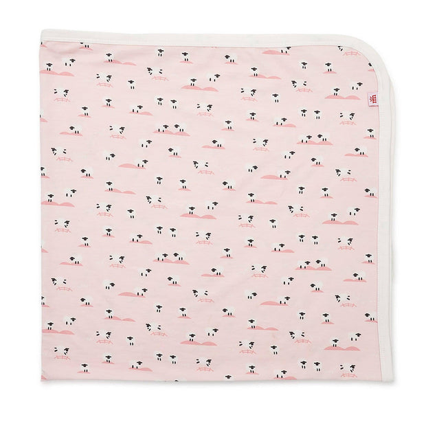 pink baa baa baby modal soothing swaddle blanket