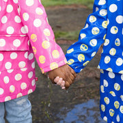 pink polka dot emoji magnetic raincoat