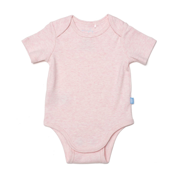 pink melange organic cotton magnetic bodysuit