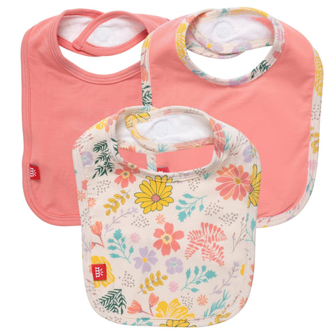 primrose cottage modal magnetic stay dry infant bib 3-pack