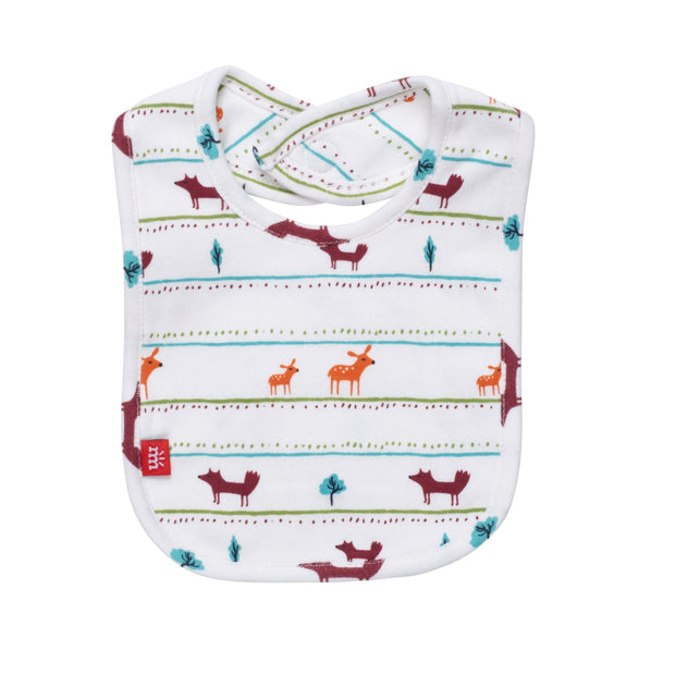 river crossing organic cotton magnetic stay dry infant reversible bib