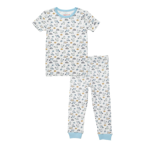 sealed with a kiss organic cotton magnetic no drama pajama short sleeve set-Magnetic Me