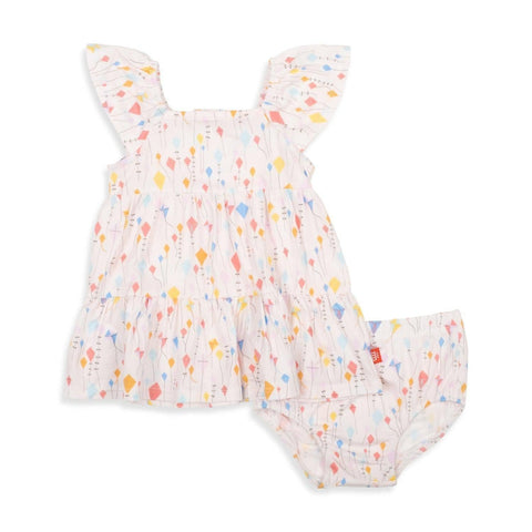 sky's the limit modal magnetic little baby dress + diaper cover set-Magnetic Me