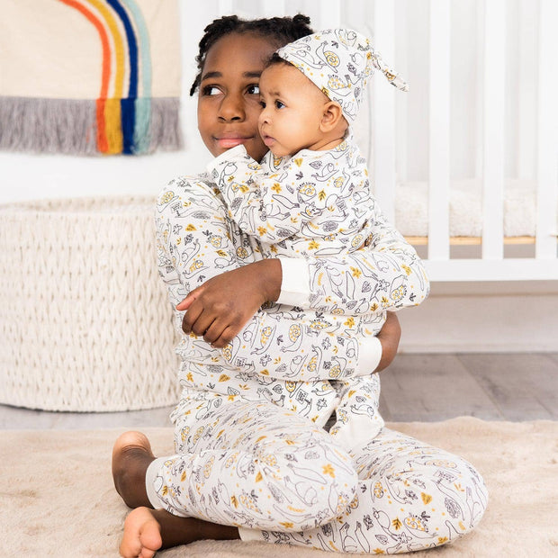 slow living organic cotton magnetic 2 piece toddler PJs-Magnetic Me