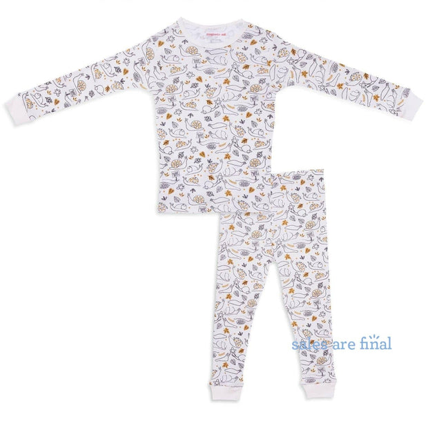 slow living organic cotton magnetic 2 piece toddler PJs-Magnetic Me