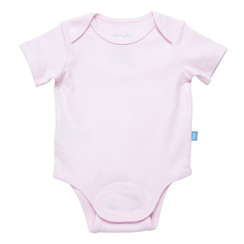 soft petal pink organic cotton magnetic bodysuit