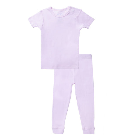 soft petal pink organic cotton magnetic toddler pjs - pants