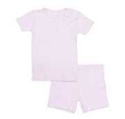 soft petal pink organic cotton magnetic toddler pjs - shorts-Magnetic Me