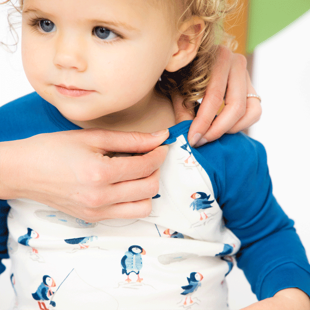 stud puffin organic cotton magnetic toddler twotie