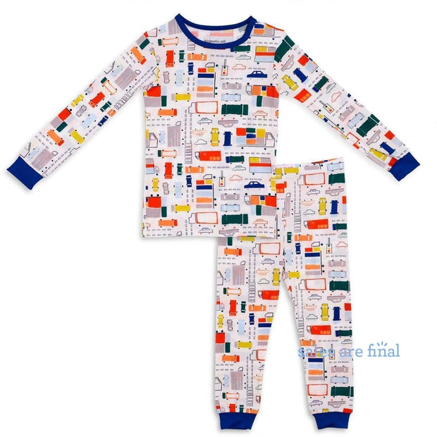 traffic jammies modal magnetic 2 piece toddler PJs-Magnetic Me