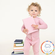 vintage pink CloudStretch™ magnetic footie-Magnetic Me