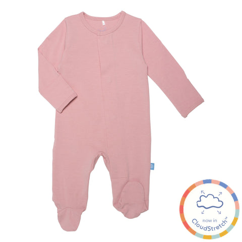 vintage pink CloudStretch™ magnetic footie-Magnetic Me