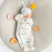 welcome wagon modal magnetic cozy sleeper gown + hat set