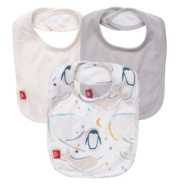 wish you whale modal magnetic stay dry infant bib 3-pack