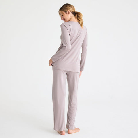 women's dovetail modal magnetic signature long sleeve pajama set