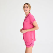 women's hibiscus modal magnetic classic with a twist short sleeve pajama set