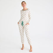 women's merry and bright modal magnetic short sleeve jogger set