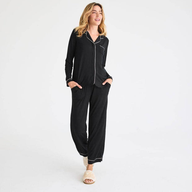 women's onyx modal magnetic classic with a twist long sleeve pajama set