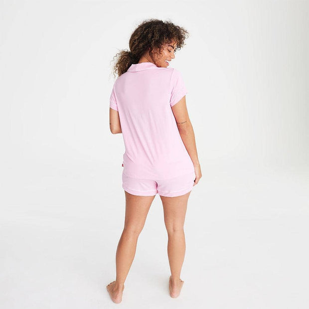 peony classic with a twist short sleeve pajama set-Magnetic Me