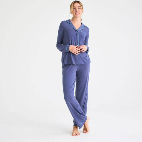 women's starless night modal magnetic classic with a twist long sleeve pajama set