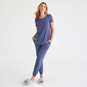 women's starless night modal magnetic short sleeve jogger set