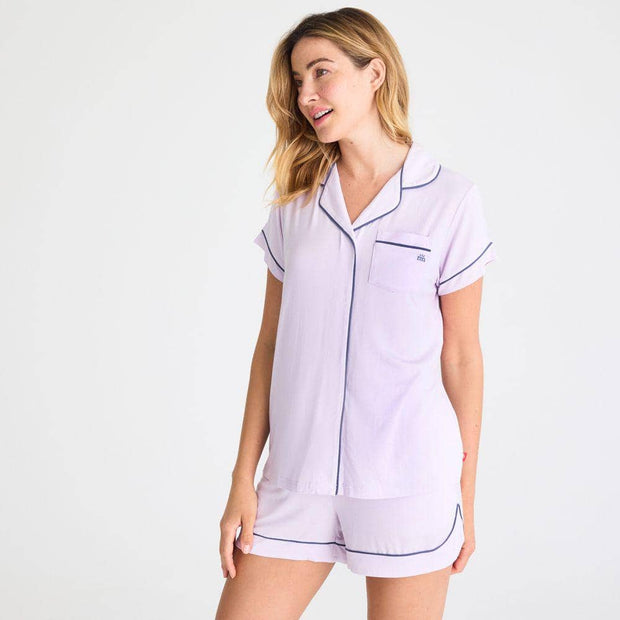 women's wisteria modal magnetic classic with a twist short sleeve pajama set
