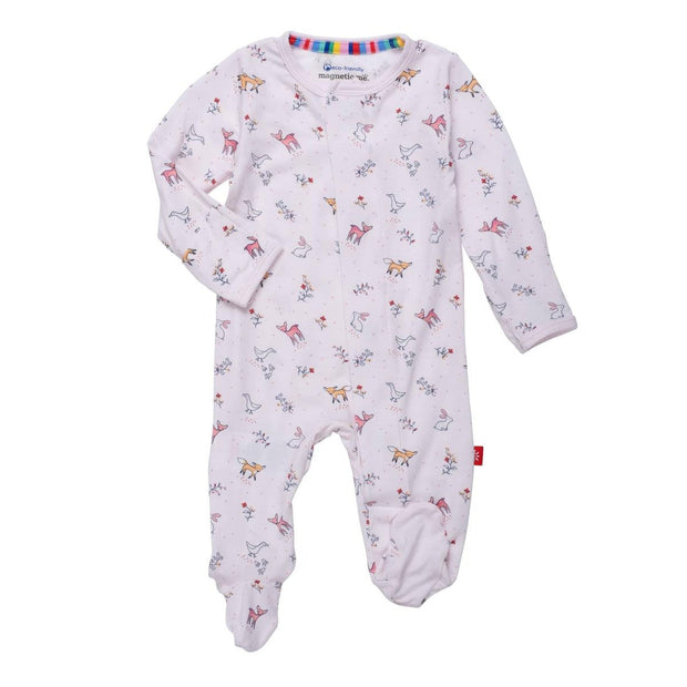 woodsy tale modal magnetic parent favorite footie | pink