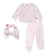 woodsy tale modal magnetic take-me-home kimono set | pink