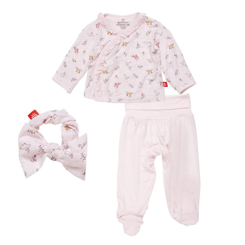 woodsy tale modal magnetic take-me-home kimono set | pink