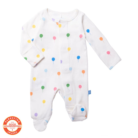 balloon dream organic cotton magnetic footie