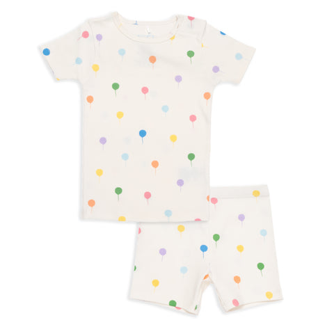 balloon dream organic cotton magnetic toddler pjs - shorts