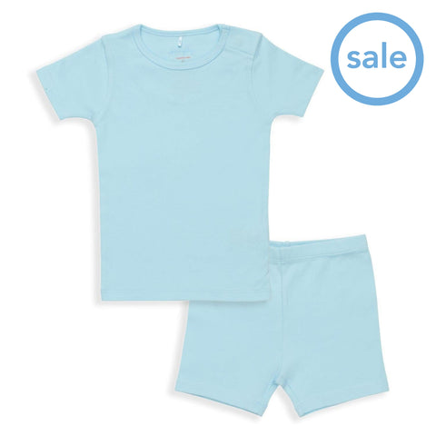 blue water organic cotton magnetic toddler pjs - shorts-Magnetic Me