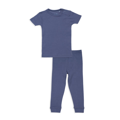 chambray organic cotton magnetic toddler pjs - pants