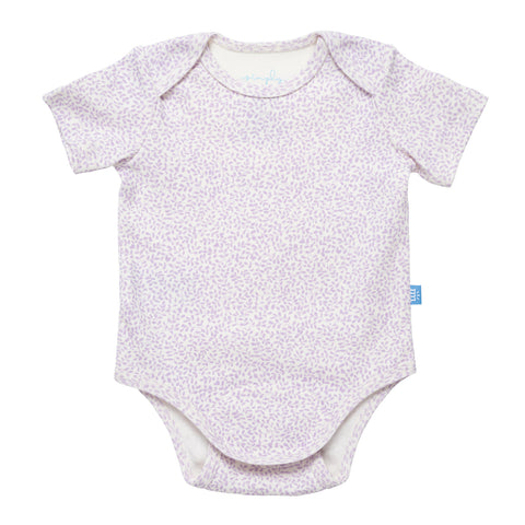 lilac foliage organic cotton magnetic bodysuit